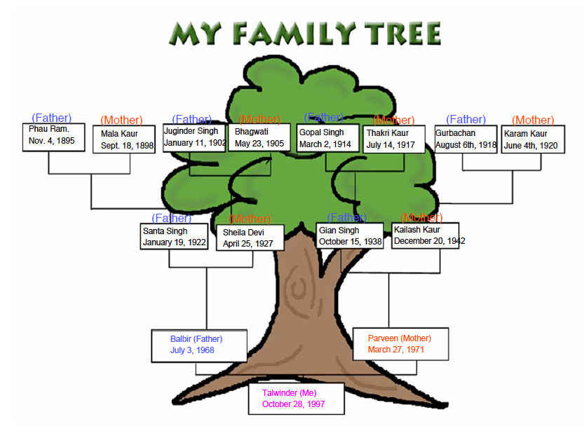 5. Family Tree - Tyrone's Baby Book